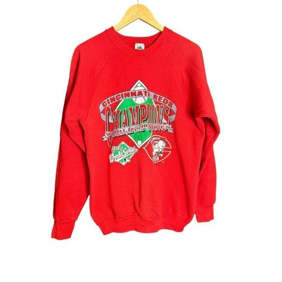 Vintage 90s Cincinnati Reds Sweatshirt  Crewneck Sz xl - Picture 1 of 4